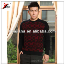 Stoll machine jacquard cashmere sweater para hombre